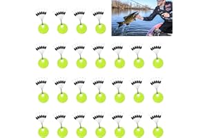 Kmuqshy 150 Piezas Topes de Goma para Pesca 6 en 1, Perlas Flotador de Goma para Pesca de Trucha, Pequeñas, Tapón Flotador Ovalado para Líneas de 0.1-0.43 mm, Tapones de Goma, Accesorios de Pesca