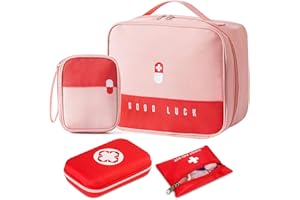 YUTUY 4Pcs Botiquín de Primeros Auxilios,Bolsa Médica Vacio,Primeros Auxilios Portátil Bolsa,Kit de Primeros Auxilios,para Hogar,Oficina,Deportes,Viajes,Senderismo,Camping