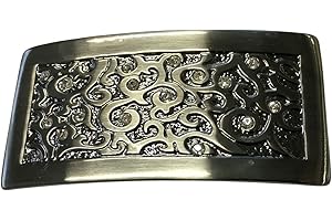 BELTINGER Gürtelschnalle Platte mit Straß 4,0 cm | Buckle Wechselschließe Gürtelschließe 40mm Massiv | Mit hochwertigem Strass besetzt