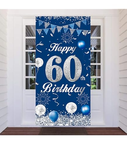Striscione Rock Per 60° Compleanno WeBenison – Tema Anni '60 Con Chitarra E Glitter