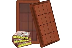 ZHUOAI Dubai Schokoladentafel Form, 2 Stück Schokoladenform Silikon Tief Silikonform Schokoladentafel Tiefe Schokoladenform Extra Tief Schokolade Form für Schokolade Praline Süßigkeiten