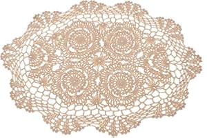 TERBSE Kesheng Tapete Crochet para Mesa Camino Mesa Encaje Floral Vintage 50cm x 35cm