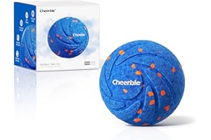 Cheerble Smart Interactive Dog Toys - Wicked Ball AIR, Automatic Moving Bouncing & Rotating Dog Ball with E-TPU Material, IPX7, USB-C Rechargeable, Active Rolling Balls for Medium-Large Dogs - Blue