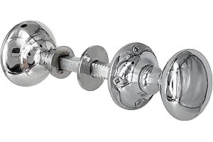 IRONTITE® Polished Chrome Rim Door Knobs for Interior Doors, Polished Chrome Victorian Door Knob to Suit Rim Lock. Chrome Door Knob with Matching Screws. Door Handles Chrome.