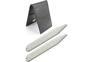 COLLAR AND CUFFS LONDON - VERSILBERT - Stilvolle Kragenstäbchen - Hochwertig - Mit Etui - 1 Paar