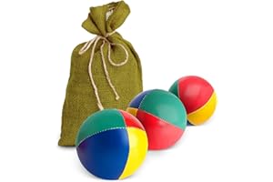 Mister M 3er Set Jonglierbälle - Leicht zu greifender Ball mit wasserfester Beschichtung für Kinder - Perfekt für Anfänger und Profis - Jonglieren Lernen mit Online Video Tutorial - 60mmx 100g