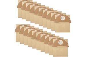 LIAILA 20 pezzi 6.904-322.0 sacchetti per aspirapolvere, adatti per Kärcher WD2 WD2 Premium WD 2.200 - WD 2.550 MV2 A2004 A2054 A2099, sacchetti filtro in carta per aspirapolvere Kärcher