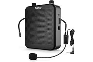 Giecy Amplificatore vocale portatile con microfono cuffia 30W Batteria ricaricabile 2800mah Sistema PA amplificatore vocale mini per insegnanti, guida turistica, allenatori, presentatori