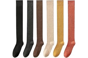 LAKEMON Women's Knee Length Socks,Cotton Knit Warm Thick Tall Long Boot Stockings,Women Thigh High Socks