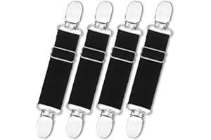 PRETWAD 4 Stück Elastische Fäustlingsclips,verstellbare Handschuhbänder für Kinder, Handschuhclips aus Edelstahl,elastische Winter-Cinch-Clips für Kinder,Kleidungsstück-Handschuhclips für Erwachsene