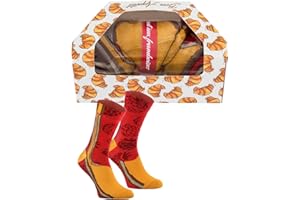 Rainbow Socks - Hombre Mujer Calcetines Croissant Graciosos - 1 Par