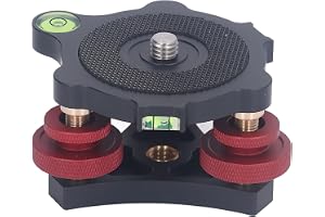 ACOGEDO Tripod Leveling Base Camera Leveler 3/ Thread Precise 3 Bubble Triple Wheel Leveler för Makro Panoramafotografering Tre Hjul för of Tripod Leveling Base