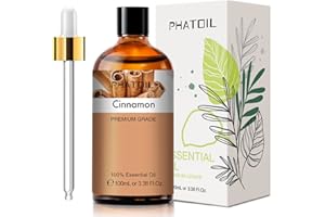 PHATOIL Huile Essentielle Cannelle 100 ml, Huile Essentielle pour Diffuseur, Huile de Cannelle Pure Naturelle pour Aromathérapie