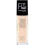 Maybelline New York Make Up, Fit Me! Foundation with SPF18, for Flawless Skin, All Skin Types, No. 95 Fair Porcelain, 30 ml