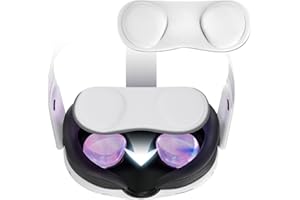 ORZERO NEWZEROL VR Objektiv Schutzhülle für Quest 3, Quest 2, Quest, Pico 4, leichtes, kratzfestes, staubdichtes, waschbares Objektivabdeckungszubehör – Weiß