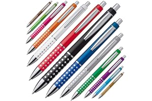 Stylo bille avec zone de prise scintillante dans un ensemble de 10 couleurs mélangées de couleurs différentes par notrash2003