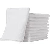 Furniture Clinic Pack of 10 White Microfibre Cloths &ndash; Anti-Lint &ndash; Cleaning Cloths &ndash; Reusable and Washable