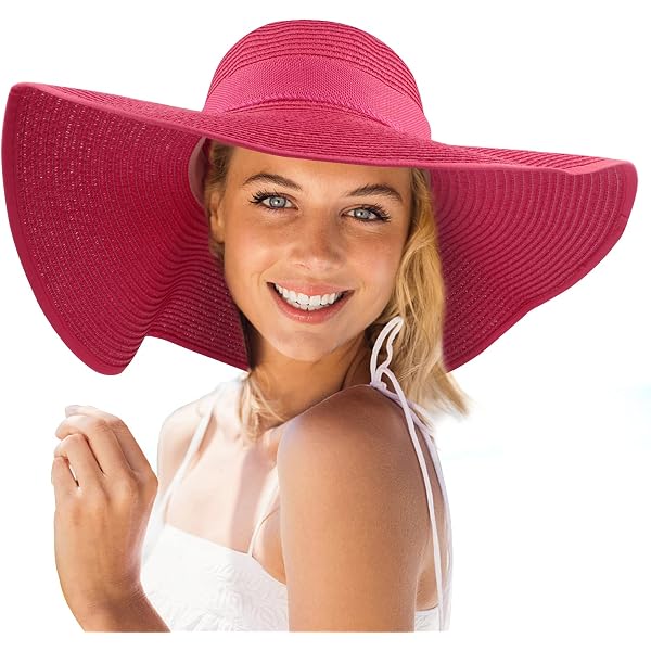 Visiera parasole pieghevole da donna in paglia con grazioso papillon UPF 50+ ripiegabile a tesa larga e visiera arrotolabile