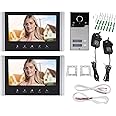 Cryfokt Video Door Phone System, 7in TFT LCD Screen 120° Wide Angle Video Intercom System, ABS Video Doorbell Intercom System for Home Apartment AC100‑240V, High Definition Image (2)