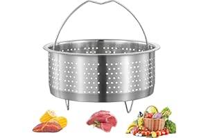 Huamirra Panier à Vapeur en Acier Inoxydable, 18 CM, Argenté, Ronde, Pliable, Insert à Vapeur pour Casseroles, Convient pour Oeufs, Légumes, Fruits de Mer, Desserts, Pâtisseries