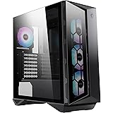 MSI MPG GUNGNIR 110R Mid-Tower Case PC Gaming (nero, 4 x 120 mm Ventole ARGB, USB 3.2 Gen2 Type-C, Pannello in vetro temperat
