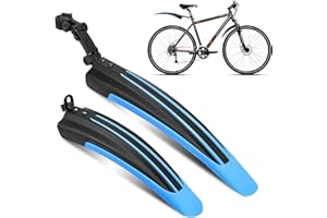Favuit Garde Boue de Vélo, Universelle Réglable Garde-Boue VTT Kit Epaissir Elargir Les Ailes Avant Garde-Boue Arrière pour 20-26 Pouces Vélo de Montagne Vélo de Route Bike de Ville