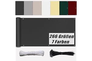 Ufamiluk Brise Vue Polyester (200g/㎡) Opaque Vent Protection UV Toile Brise Vue Jardin pour Jardin et Lieu de fête Piscine 50 cm de Hauteur Anthracite 50x900cm