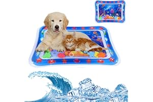 GYZGirlover Sensory Water Play Mat for Cats, Water Sensor Play Mat for Cats, Water Tummy Time Mat, Cat Water Play Mat, Sensor Water Playmat for Cats Summer