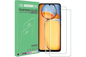 AOKUMA Protector de Pantalla para Xiaomi Redmi 13 C/Poco C65, [2 Unidades] Cristal Templado para Redmi 13C/Poco C65 Fácil Instalación, Vidrio templado 9H,Sin Burbujas, Alta Definicion,Anti-Arañazos