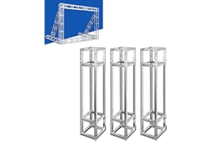 BYUP 3 Pack Lighting Truss DJ Truss Stand 100 * 20 * 20 cm Heavy Duty Square Truss Stage Backdrop Stand Photography Lights Truss Frame Subwoofer Equipment Stage Truss System for Outdoor Indoor