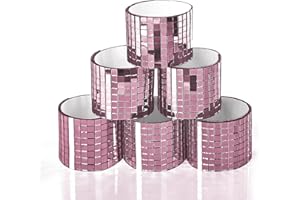 Art3dwallpanels Self-Adhesive Mosaic Tiles, Square Glass Mirror, Mosaic Tiles, Mirror for DIY Craft Decoration – Barbie Pink, Pack of 6