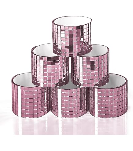 Miroirs Mosaïques Autocollants - Lot De 2928 Carrés 5x5mm - Or Rose - Pour Décoration Murale, DIY, Salle De Bain (2 Rouleaux) - 3