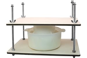 PetriStor Presse à Fromage en Bois de 30,5 cm - Kit de Fabrication Avec Moule de 1,2 L