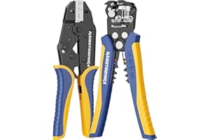 haisstronica Wire Stripper and Wire Crimping Tool Set, Crimp Tool for 0,25-6mm²(AWG 24-10), Automatic Cable Stripper for 0,5-6mm²(AWG 22-10), Crimper for Heat Shrink Connectors/Terminals