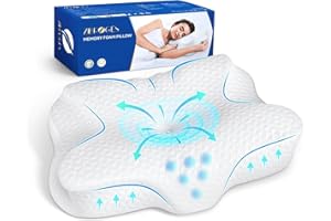 Zibroges Nackenkissen Kopfkissen Memory Foam Kissen, Komfortables Schlafkissen für den Nacken, Ideal für Seitenschläfer, Rückenschläfer und Bauchschläfer, Waschbarer Kissenbezug, 61x41x11,5cm
