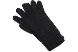 styleBREAKER klasyczne rękawice, ciepłe rękawiczki dziane z podwójnym ściągaczem, jednokolorowe, uniseks, na zimę 09010005
