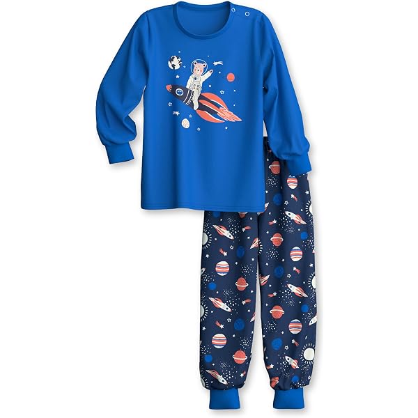 CALIDA Set Pigiama Per Bambini E Ragazzi – Modello Coccodrillo, Colore Clearwater, Taglia 68-74