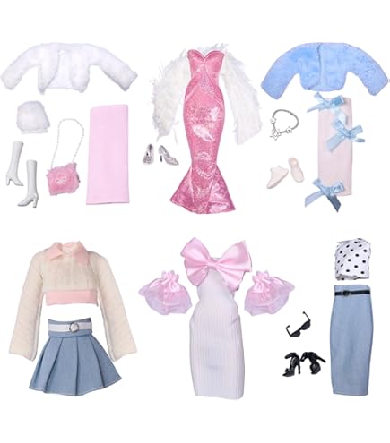 Barbie - Pack Moda Con 2 Abiti Completi E Accessori | Vestiti Per Bambole Con Stampe Animalier E Sneakers - 6