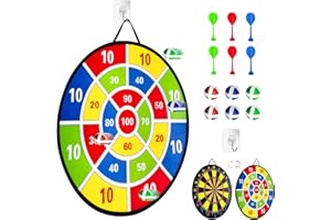 YJSDDNTY Bersaglio per freccette double face con palline, gioco di lancio all'aperto, giocattolo pieghevole, Per bambini e adulti di 1, 2, 3, 4, 5, 6, 7, 8, 9, 10, 11, 12 anni