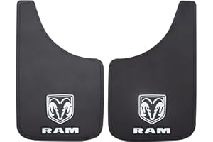 Plasticolor 000490R01 RAM weißes Logo Easy Fit 22,9 x 38,1 cm Schmutzfänger – Links und rechts Set