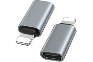 Amzpas 2 PEZZI Adattatore USB C a Lightning, Adattatore Lightning USB C per iPhone 14 13 12 11 Pro Max/iPad/Airpods, Supporta la Ricarica/Sincronia dei Dati, NON per OTG/Cuffie/Audio (Grigio)