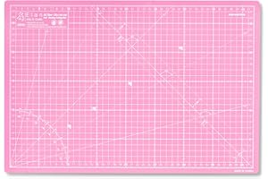Elan Tappetino da Taglio A3 Rosa, Piano da Taglio 30x44 cm, Tappetino Autorigenerante a 5 Strati, Tappeto Antitaglio PVC Riciclato, Cutting Mat A3