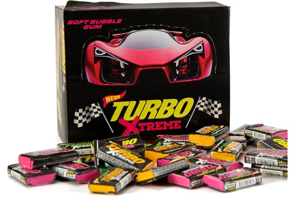 Tuggummi Turbo Xtreme Soft Bubble Gum Retro Gift Imported födelsedag Sweets (Full Box 100psc)