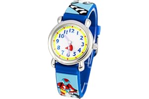 ele ELEOPTION Children's Watch Waterproof 3D Cute Cartoon Round Dial Silicone Rubber Band Quartz Wrist Watch Xmas Gift for Little Girls Boy Kids Children Environmental Friendly