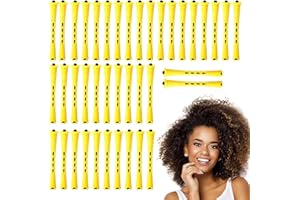 ZORVYN 40 piezas Set completo de rulos para permanente, Pequeño tamaño (8.2 cm), pulgadas, Kit de rizadores sin calor para mujeres, Herramienta de estilismo para cabello natural largo y corto