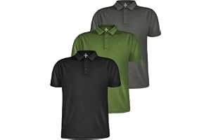 ALPIDEX Funktions Pikétröja Herr 3-pack Andningsbar Golf Tennis Arbete