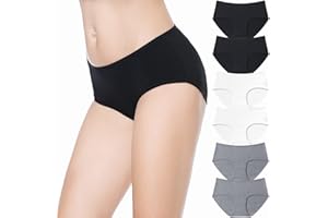 Falechay Slip Donna Mutande Cotone a Vita Media Culotte Pacco da 6