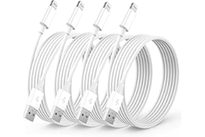 BSTOEM 4Pack for iPhone Charger Cable 1M, MFi Certified Fast Charging Cable, for Lightning to USB Cable Lead Wire for Apple iPhone 14 13 12 11 Pro Max XR XS 8 7 6 5 SE, for iPad Mini Air (white)