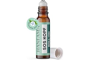 HANFAMA SOS Kopfweh Roll-On für einen klaren Kopf – mit Bio-Hanföl, ätherischen Ölen, Pfefferminzöl & Eukalyptusöl zur Linderung leichter Kopfschmerzen und Anspannung – aus der Steiermark – 10 ml