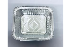 50 X Aluminium FOIL Food Takeaway CONTAINERS Trays + LIDS No2 by G&S PACKING UK LTD